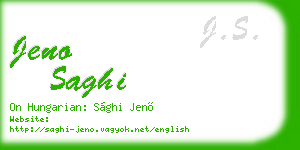 jeno saghi business card